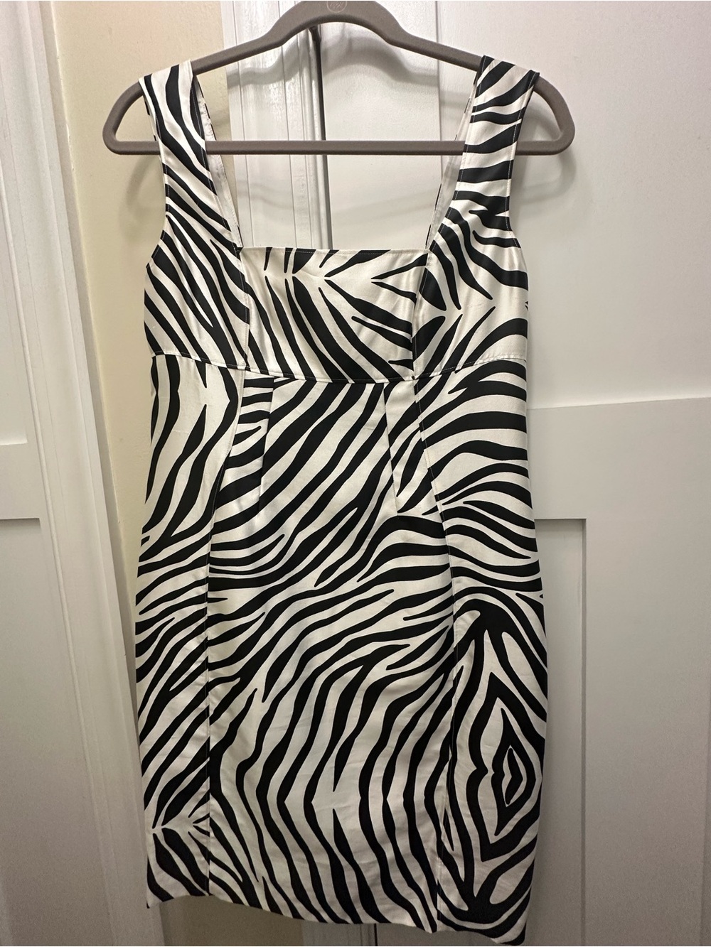 Club Monaco Black & White Zebra Print Mini Dress